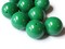 10 20mm Smooth Round Dark Green Beads Vintage Plastic Beads Lightweight Sturdy Beads